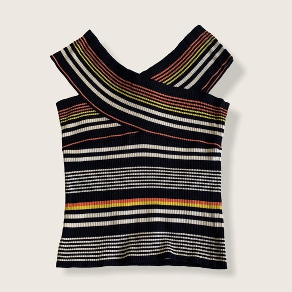 Zara Rib Knit Crossover Top - Picture 1 of 2